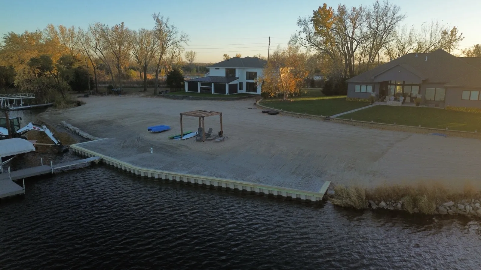 Lakefront marine construction in Valley, Nebraska by Outback Construction