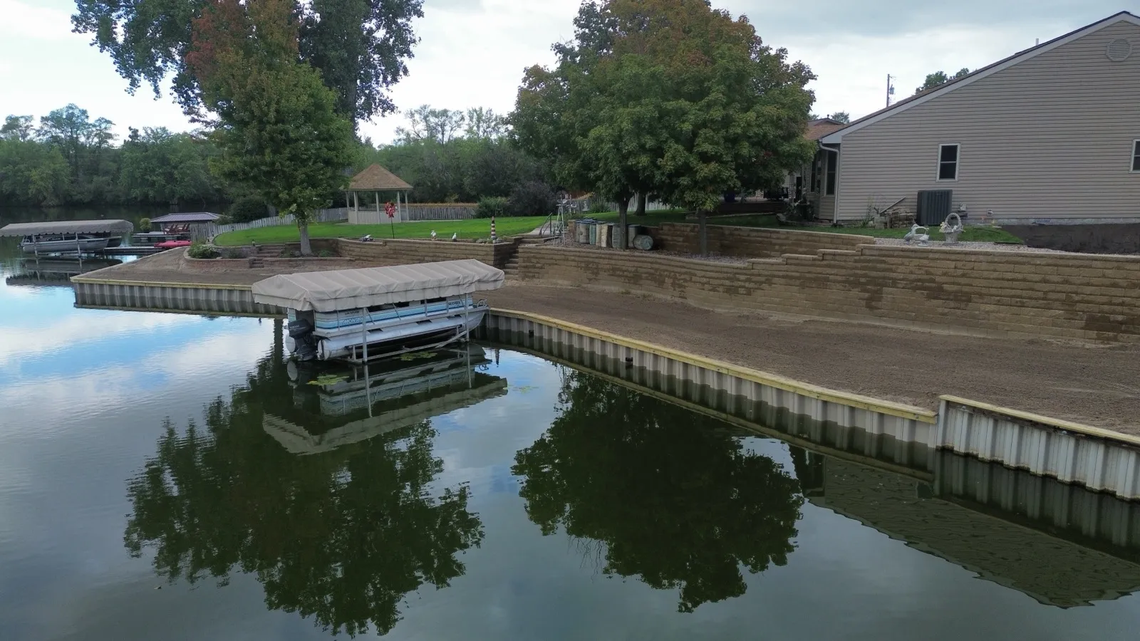 Lakefront marine construction in Columbus, Nebraska by Outback Construction