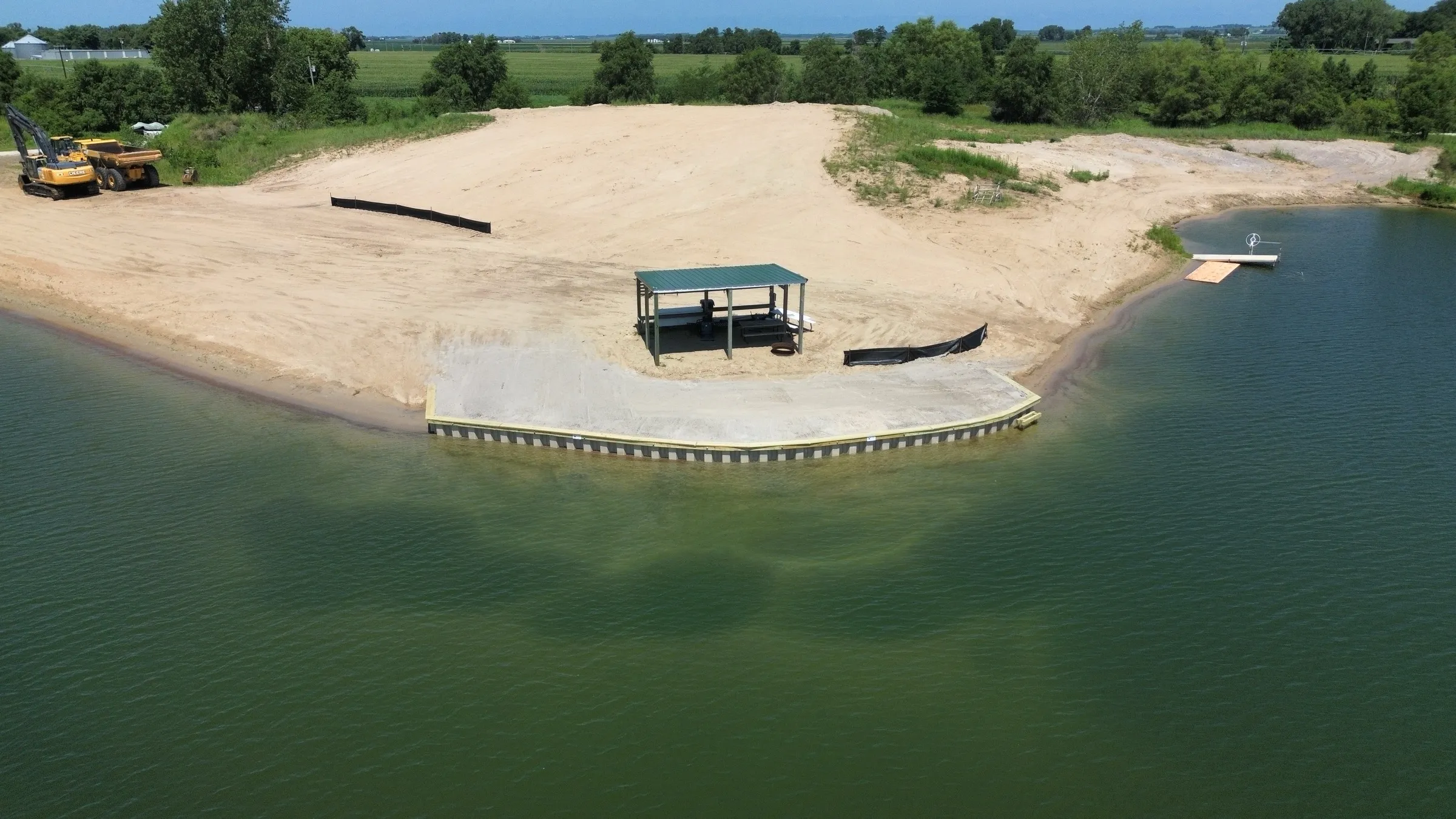 Barge Services & Marine Contracting on a Southeast Nebraska lake by Outback Construction